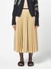 Celine Plisse Midi Skirt - Beige - Thumbnail 1