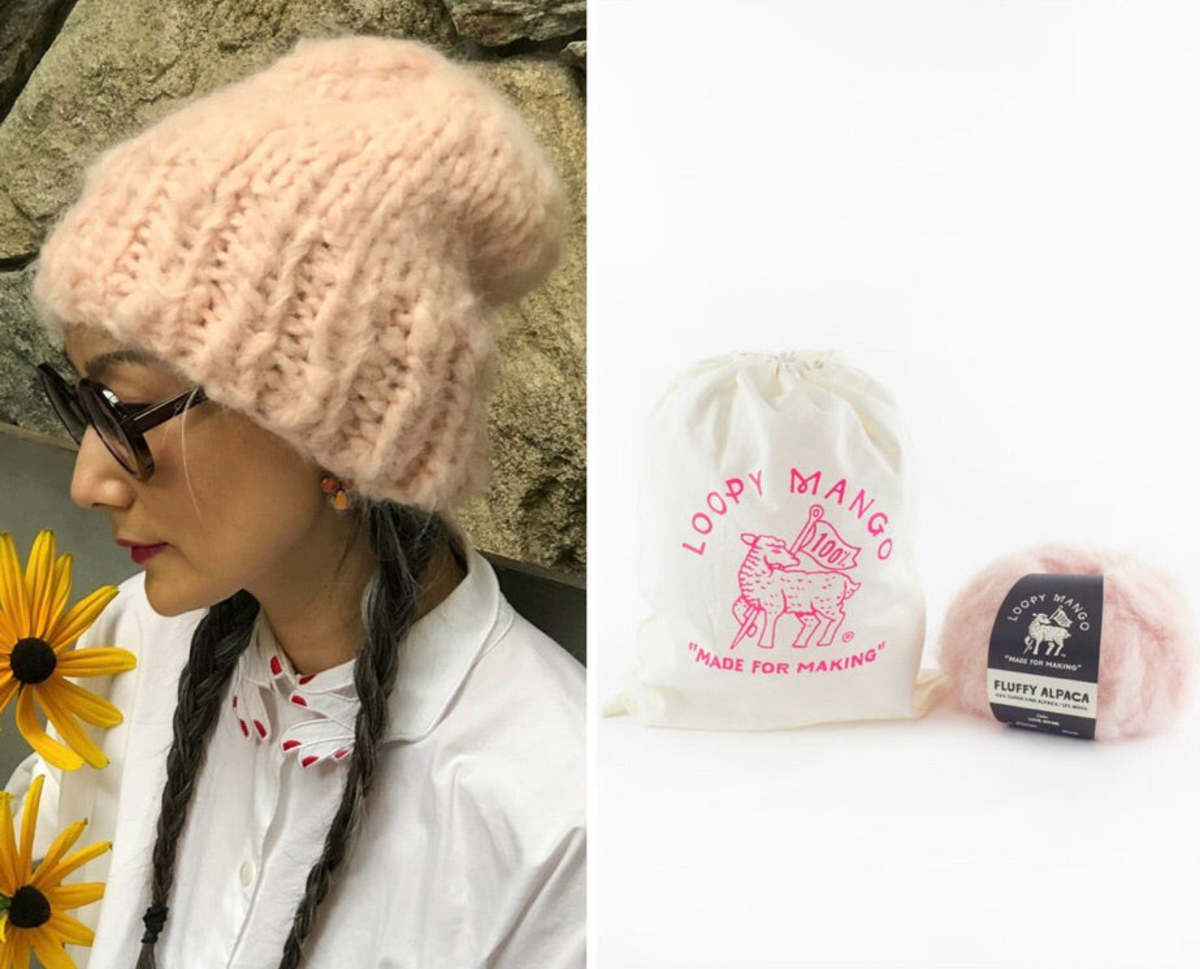 Oversized slouchy alpaca beanie by loopy mango :) Fun & Easy Fluffy Alpaca Beanie Knitting Pattern | Digital  main image 2