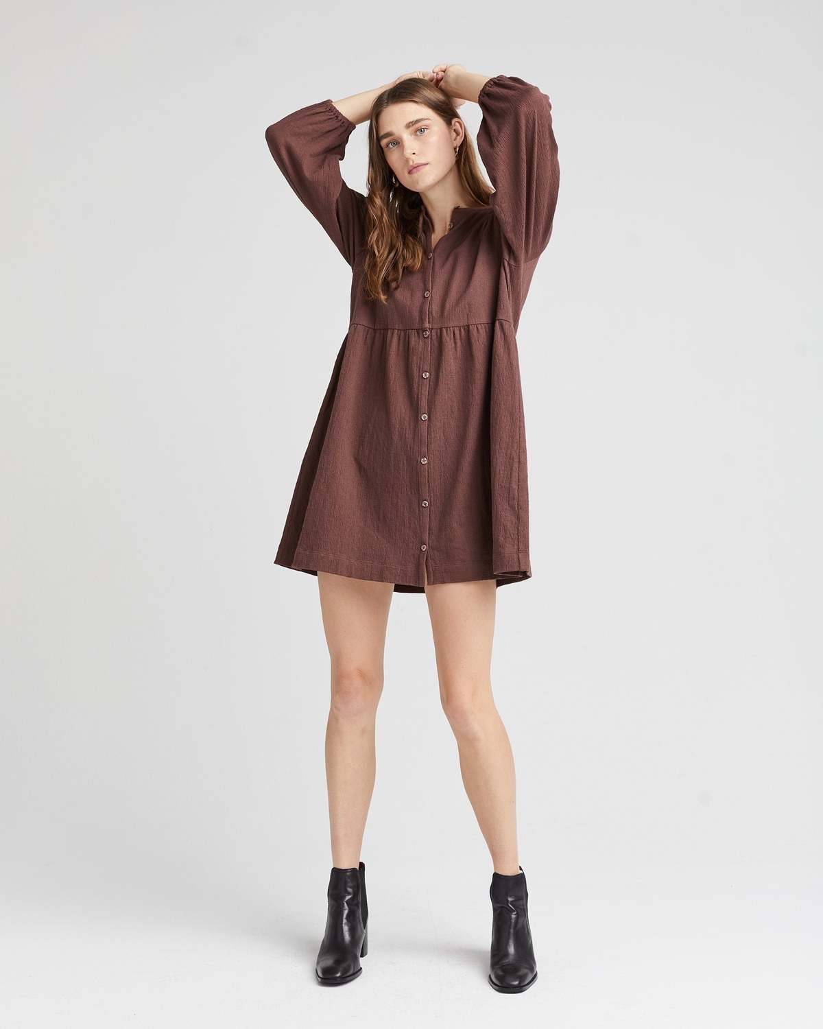 Richer Poorer Womens Cloud Weave Button Up Dress - Multi - Image 8 of 23