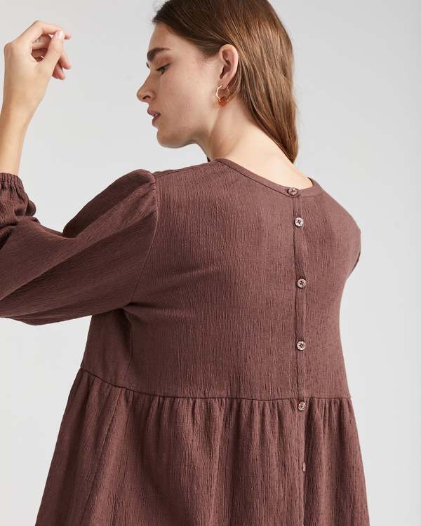 Richer Poorer Womens Cloud Weave Button Up Dress - Multi