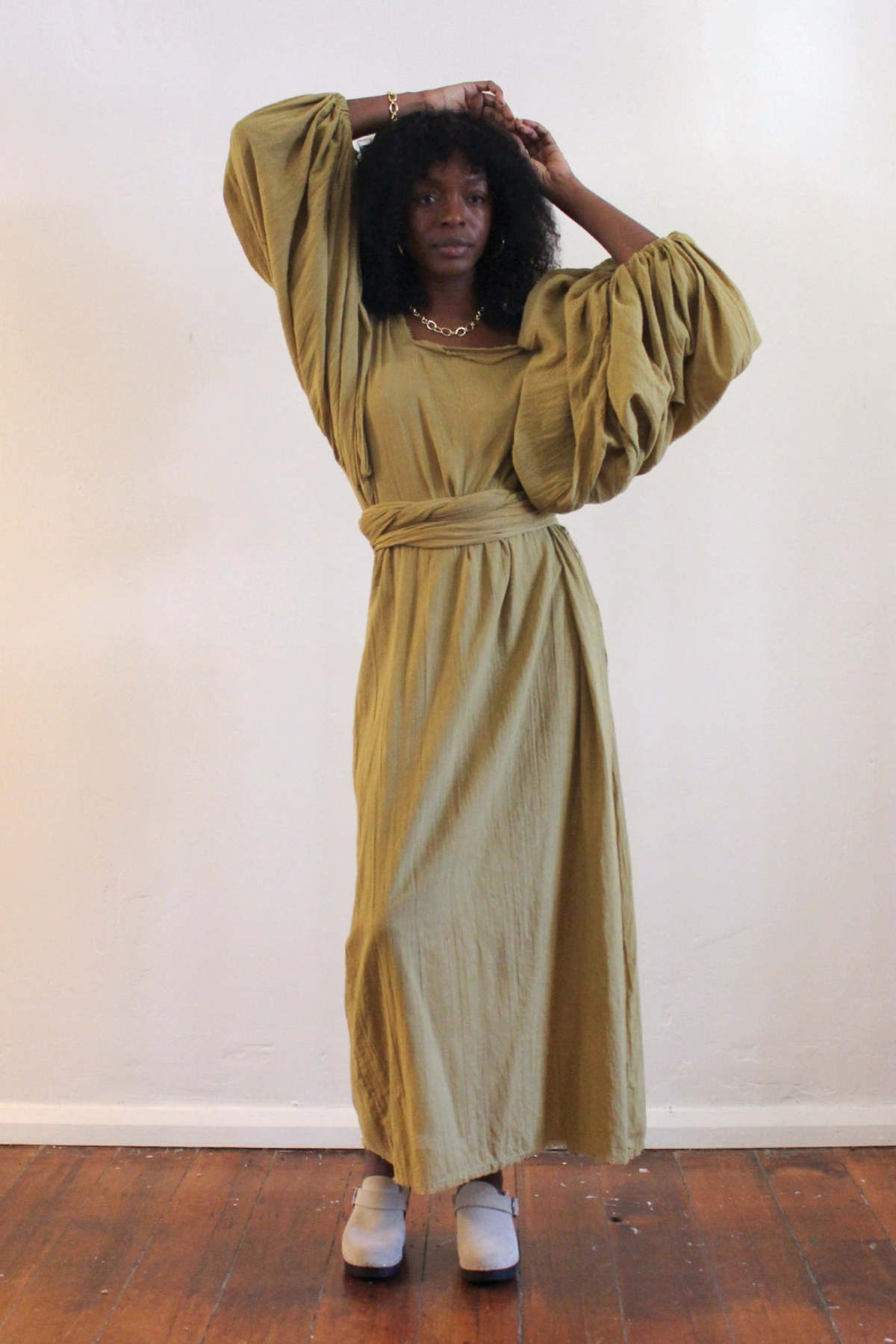 Jen's Pirate Booty Gossamer Maxi Dress - Jibarita Olive