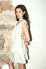 Datura Heavy Linen Vest - White - Thumbnail 3