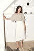 Datura Heavy Linen Wrap Skirt - White  - Thumbnail 1