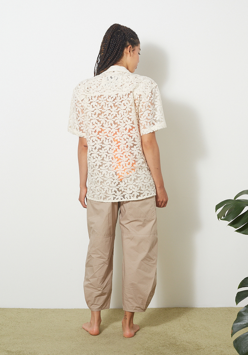 Andersson Bell Flower Sheer Open Collar Shirts | Garmentory