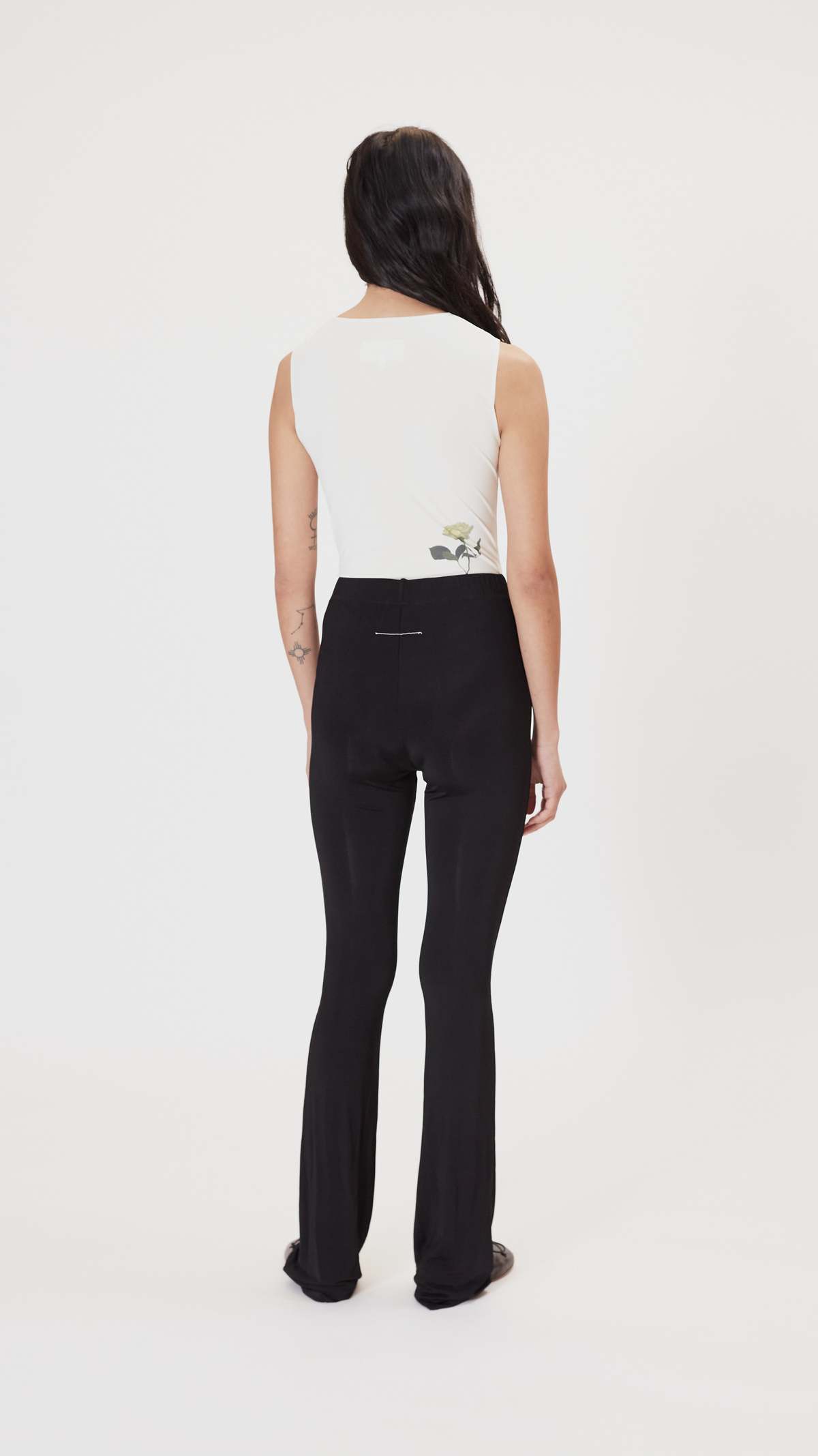 【送料&関税込】Maison Margiela Sleeveless Bodysuit Sleeveless stretch-jersey bodysuit in black - Maison
