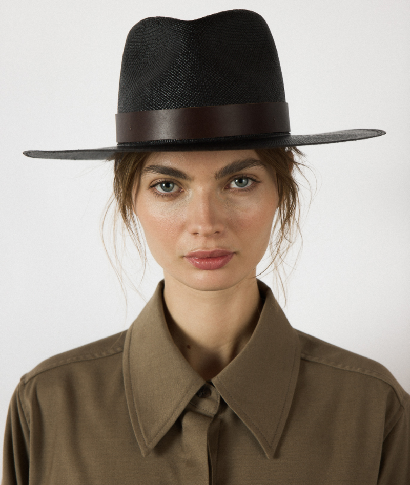 NEW Janessa Leon LENI HAT Janessa Leone Leni Hat in Black | FWRD main image 3