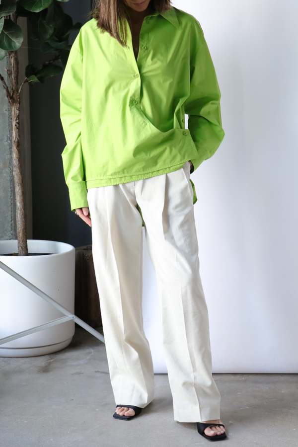 LOW CLASSIC 24FW BUTTONライトグリーン Low Classic Side Button Shirt - Green | Garmentory