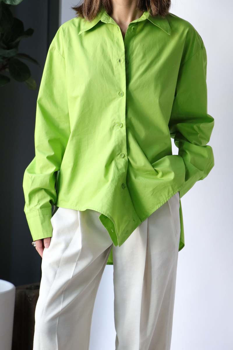 Low Classic Side Button Shirt - Green | Garmentory