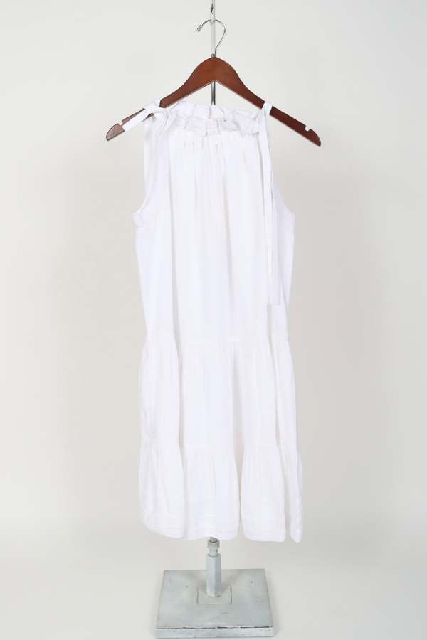 sachin and babi light blue dress Zara Floral White Drop Waist Dress - XS