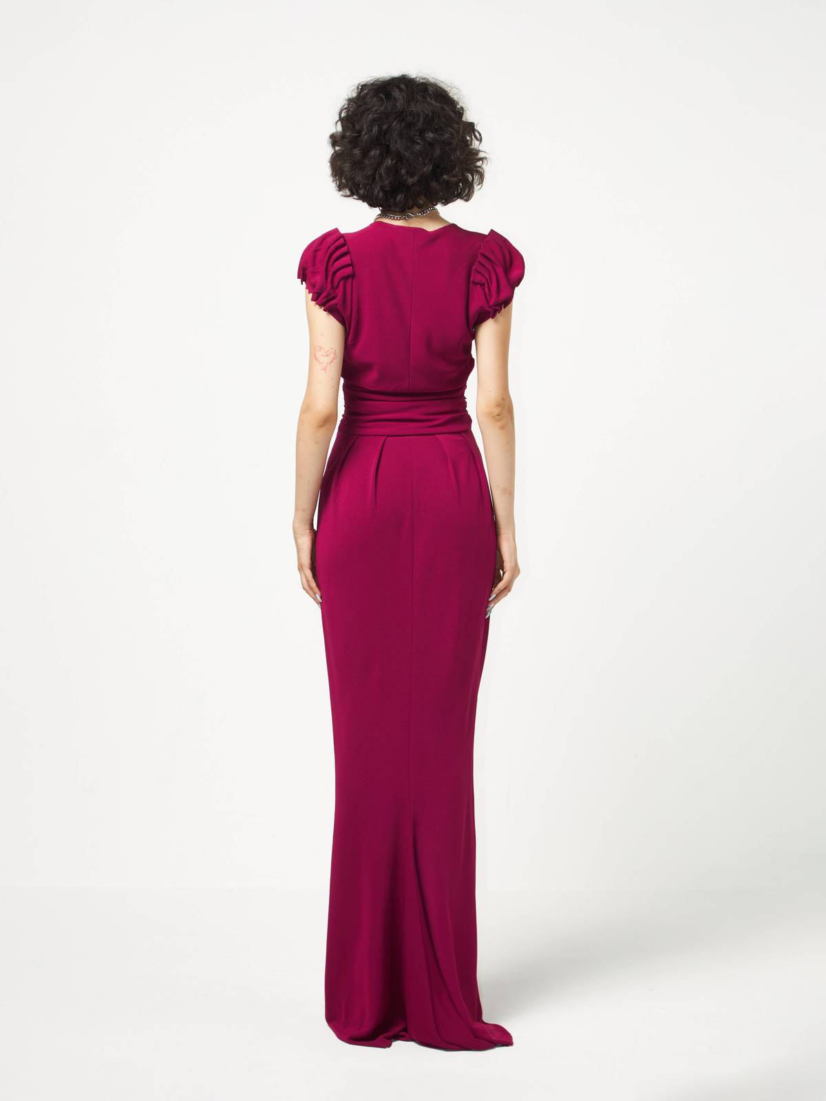 Yves Saint Laurent Evening Dress - Fuchsia - Image 4 of 7