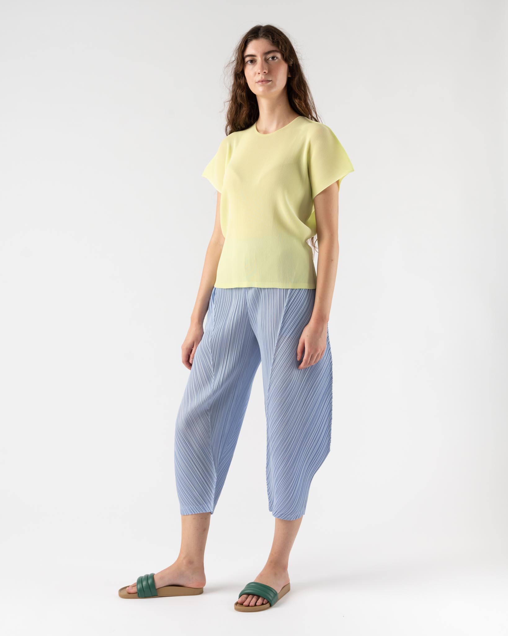 Pleats Please Issey Miyake Balmy Pant - Light Blue | Garmentory 