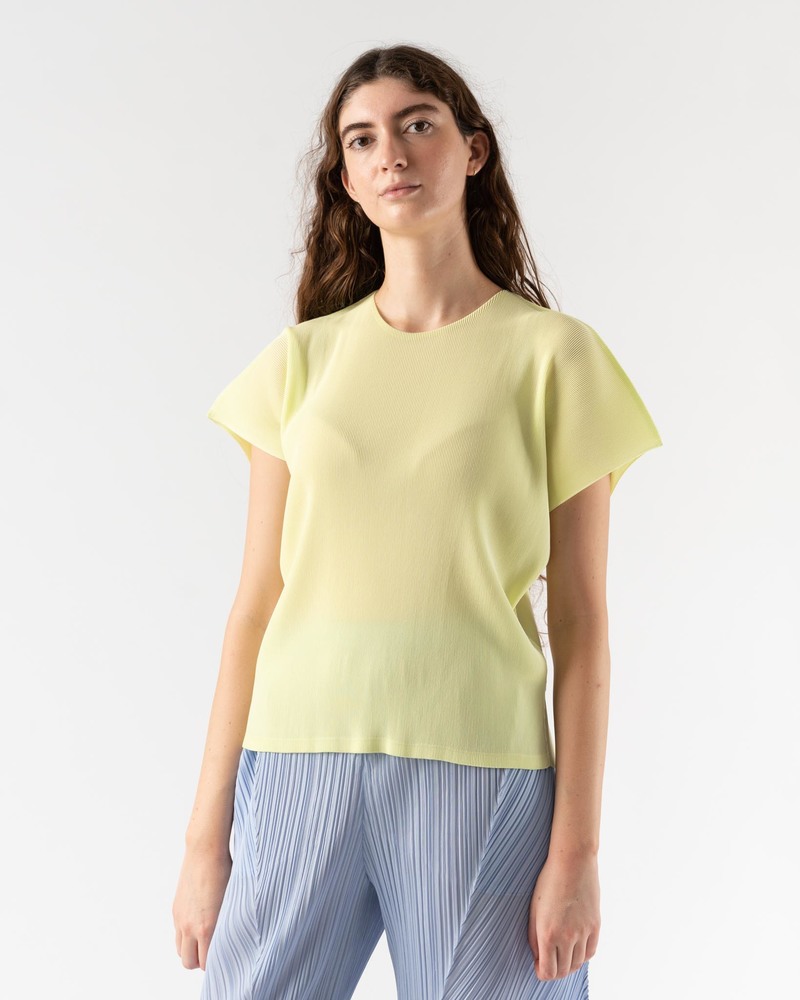 Pleats Please Issey Miyake Mist June top - Lime Green