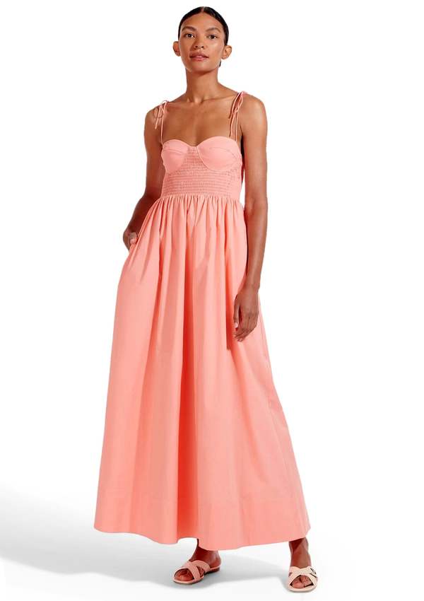Staud Landry Dress - Grapefruit | Garmentory