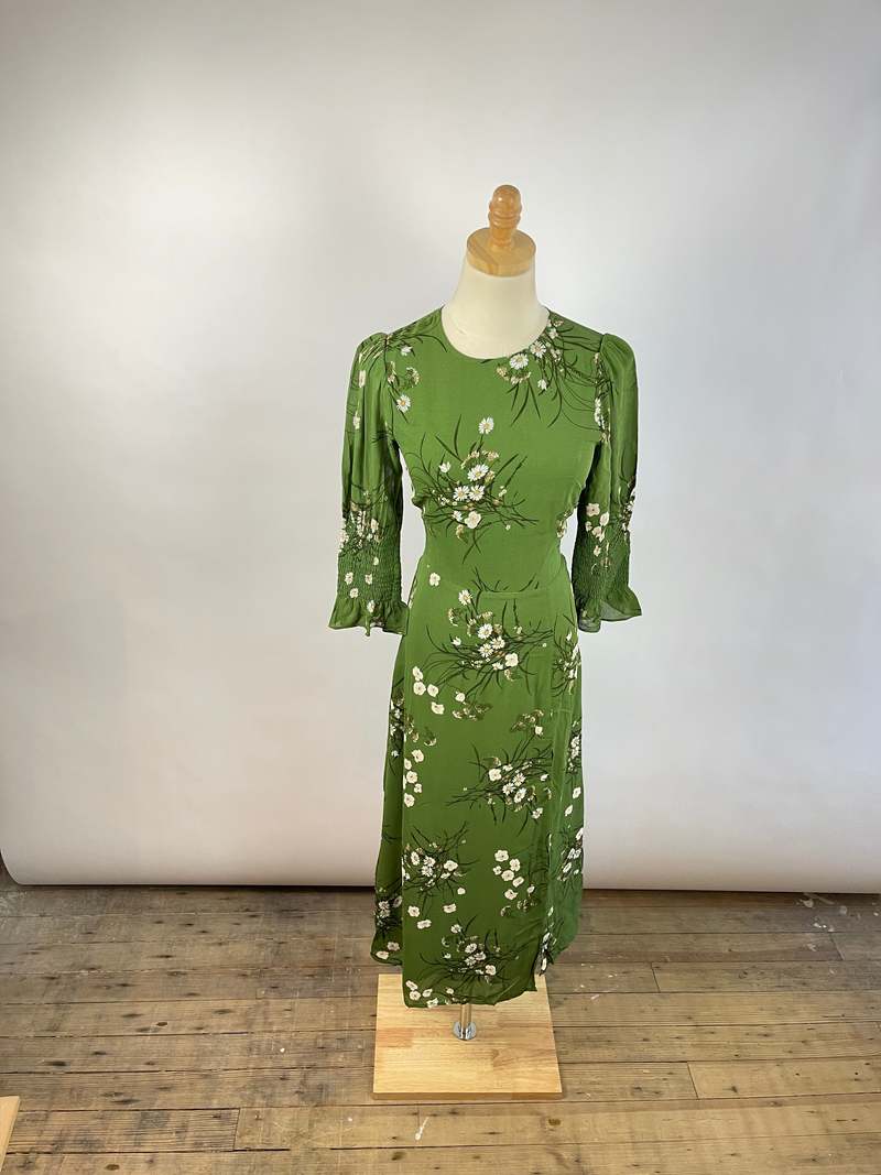 Vintage Reformation Floral Maxi Dress - Green | Garmentory