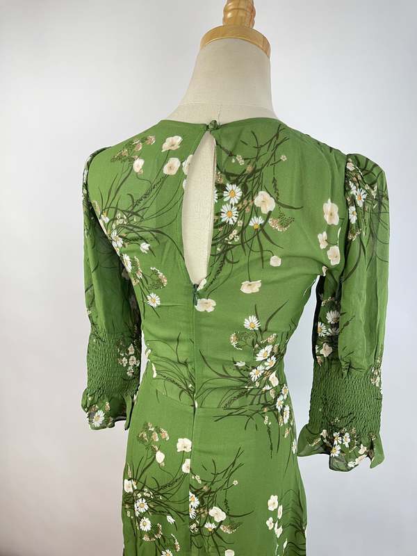 Vintage Reformation Floral Maxi Dress - Green | Garmentory