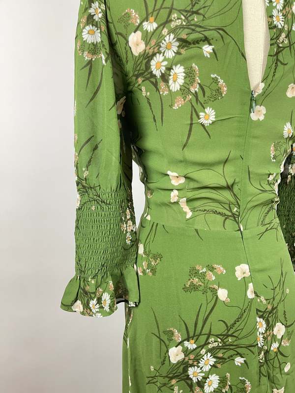 Vintage Reformation Floral Maxi Dress - Green | Garmentory