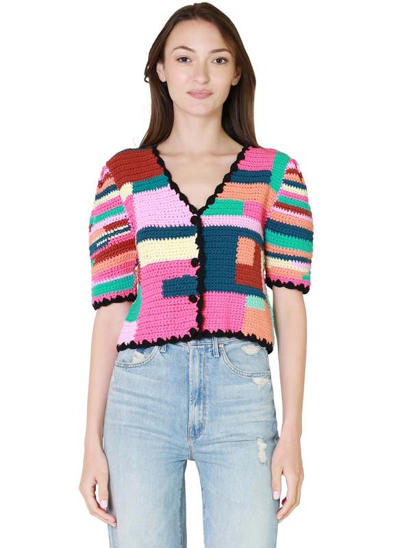 Tach Clothing Tini Crochet Cardigan Multi Garmentory
