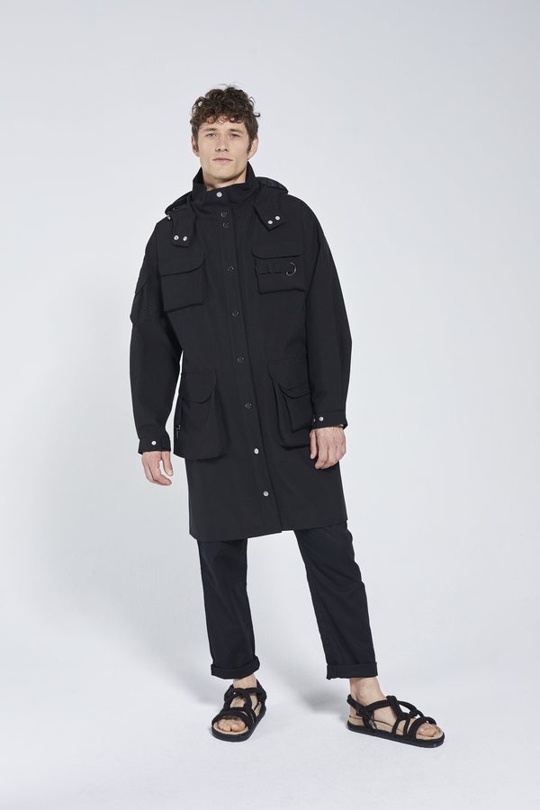Ducktail Rainwear Marila Recycled Materials Raincoat - Black