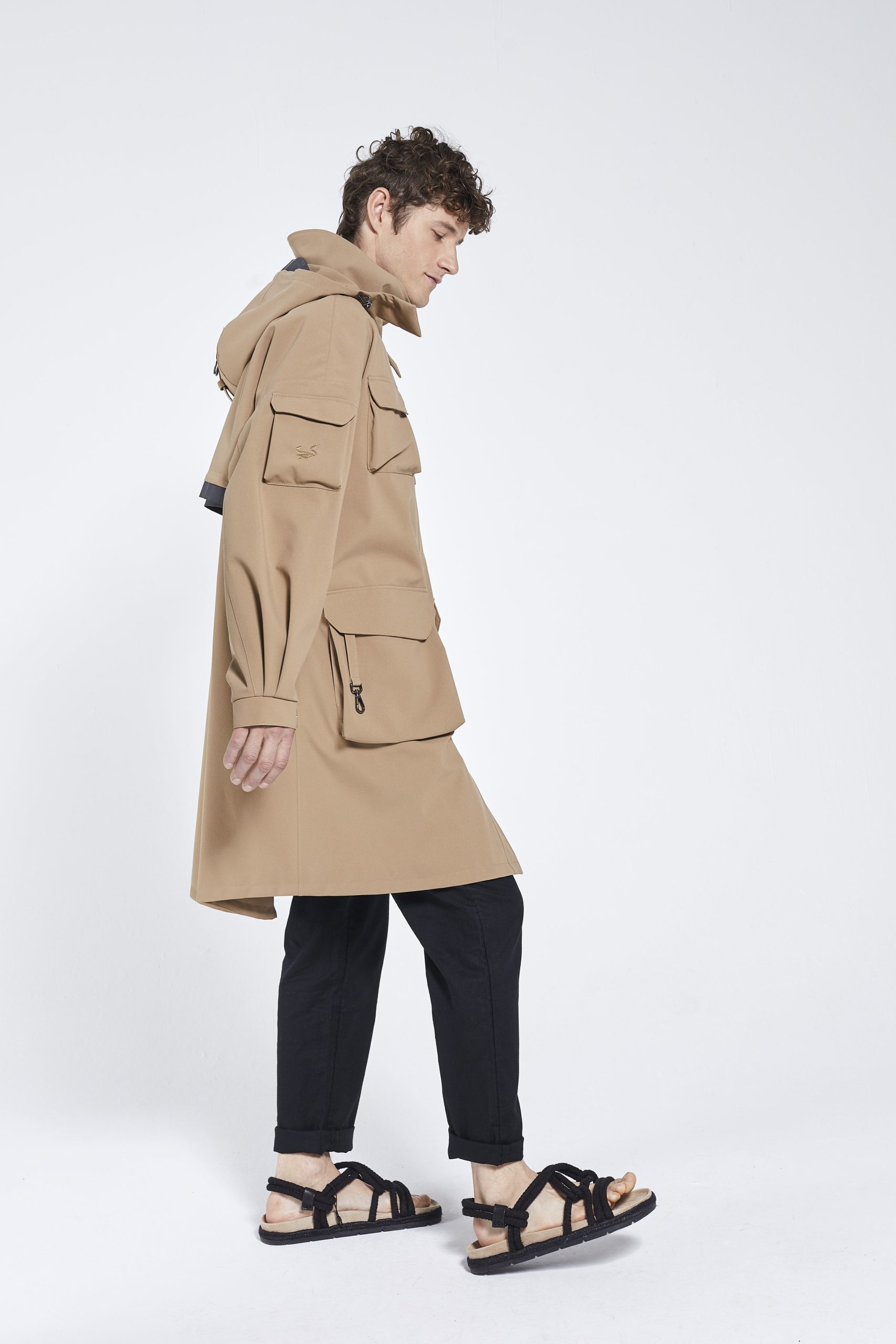 Ducktail Rainwear Marila Recycled Materials Raincoat Sand Garmentory