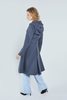 Ducktail Rainwear Recycled Materials Flare Raincoat - Grey - Thumbnail 3