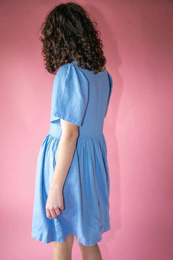 delphinium blue dress DELPHINIUM linen sundress