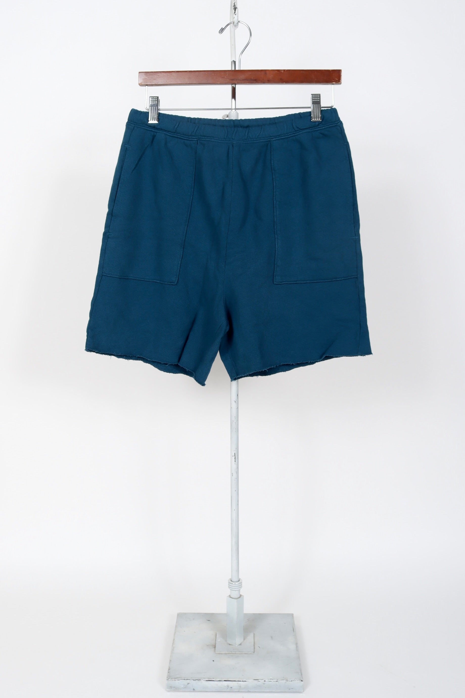 ★GLOWNY★ THE PEGGY SHORTS (BLUE) Peggy Low Waist Loose Baggy Leg Denim Shorts - Mid Blue