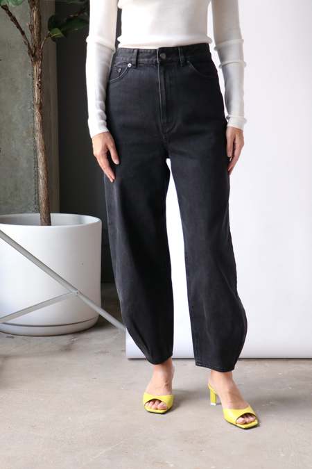 Tibi High Waisted Quinn Jean - Black 