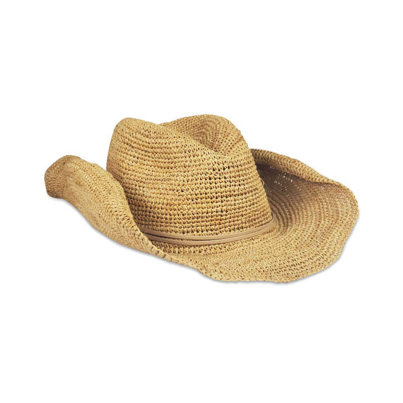 Hat Attack Raffia Crochet Cowboy - Natural/Sparkle | Garmentory display picture 1