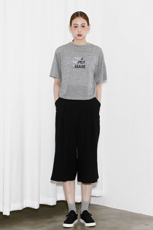 AMONG by ROCKET X LUNCH Talk Softly Top- Grey AMONG by ROCKET X LUNCH Talk Softly Top- Grey