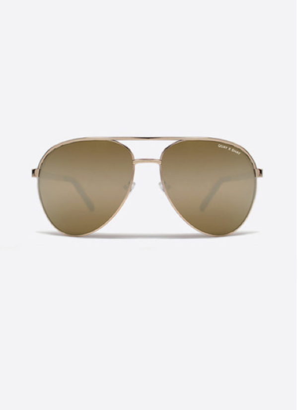 Quay Australia xShay Mitchell Viviene Gold Sunnies Quay Australia Sunglasses OG Vivienne Aviator Mini Gold  main image 4