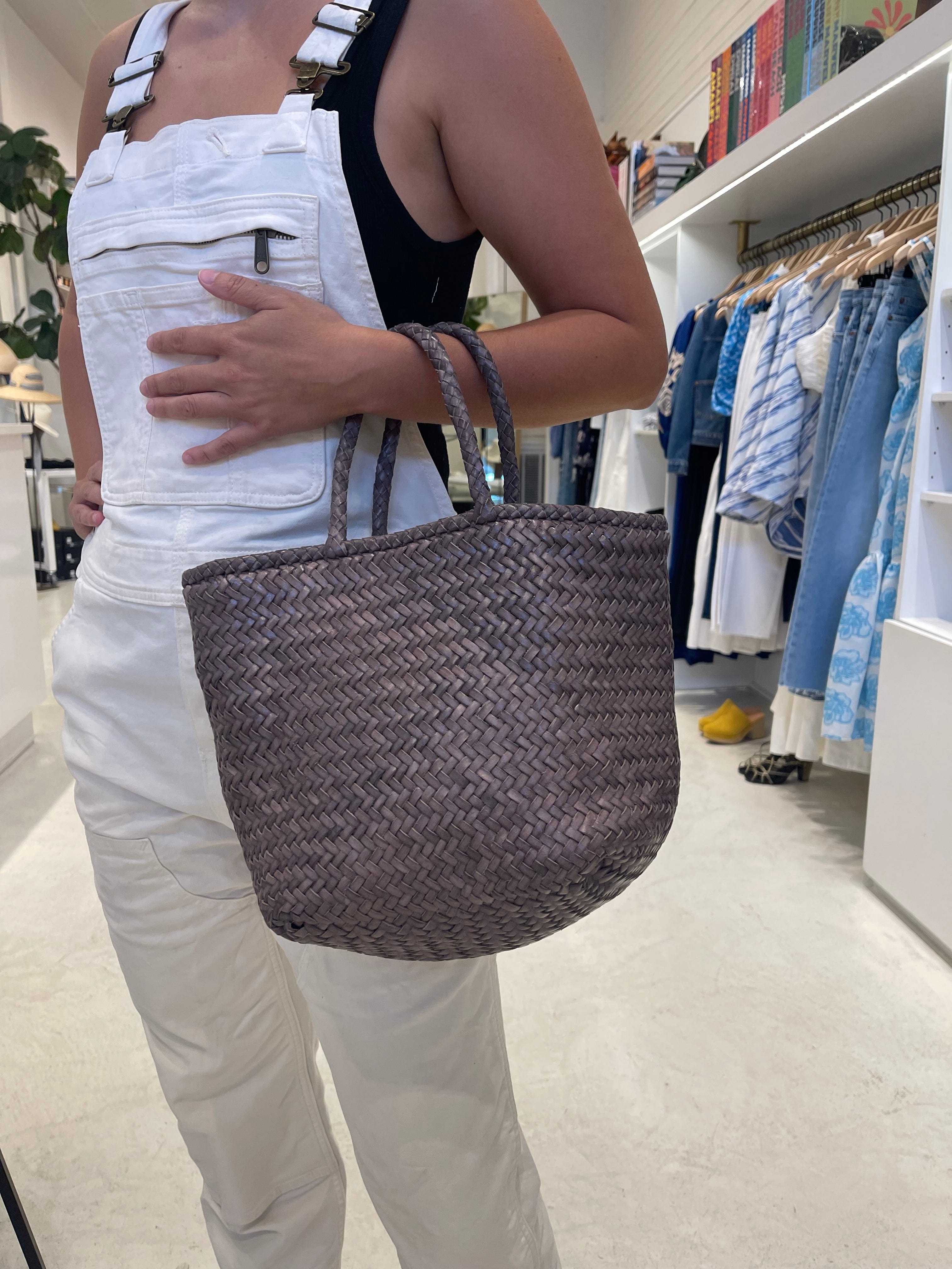 GRACE BASKET SMALL Dragon Diffusion ベージュ Dragon Diffusion Bamboo Triple Jump Big - Tote Bag - Tan