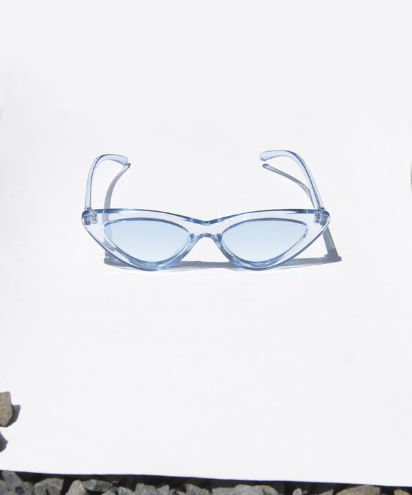 Le Specs x Adam Selman “The Last Lolita” Cat Eye Sunglasses in Transparent Blue LE SPECS ADAM SELMAN THE LAST LOLITA/CRYSTAL BLUE - Sunglasses main image 3