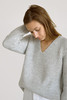 Ali Golden Chunky V-Neck Sweater - Thumbnail 1