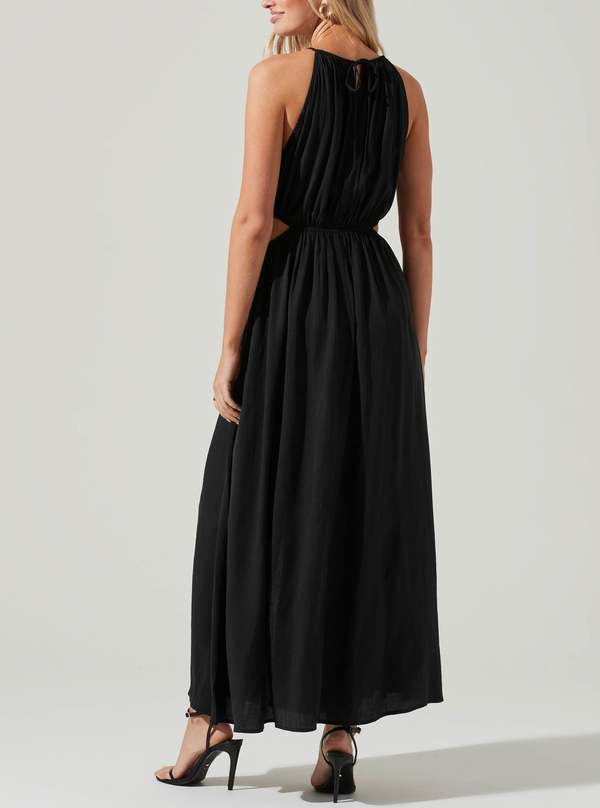 ASTR The Label Cutout Maxi Dress - Black | Garmentory