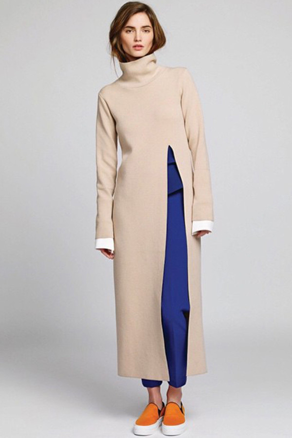Nanushka Lempo Knit High-Neck Slit Tunic