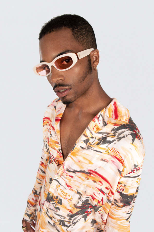 Bonnie Clyde Plum Plum Sunglasses - Cream Pink | Garmentory