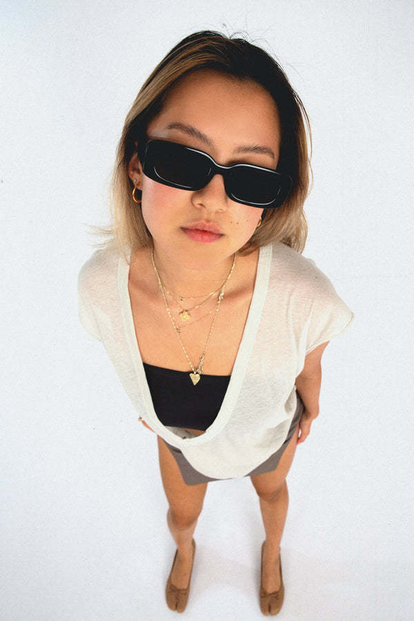 Bonnie Clyde Show and Tell Sunglasses - Black/Black | Garmentory