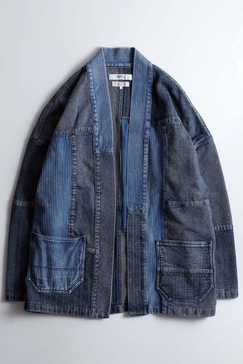 FDMTL Patchwork Haori Jacket - 3Yr Wash Indigo | Garmentory
