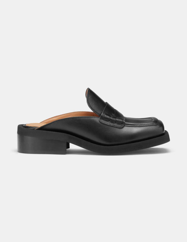 Ganni Wide Welt Sq toed Mule - Black | Garmentory