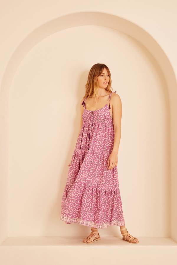knee length dresses for ladies Flora Smocked Midi Dress  Inherit Co
