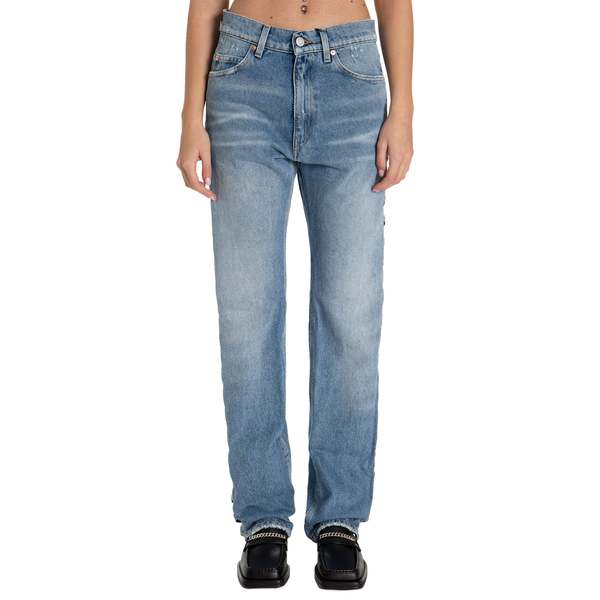 Martine Rose Cross hatch jeans - blue | Garmentory