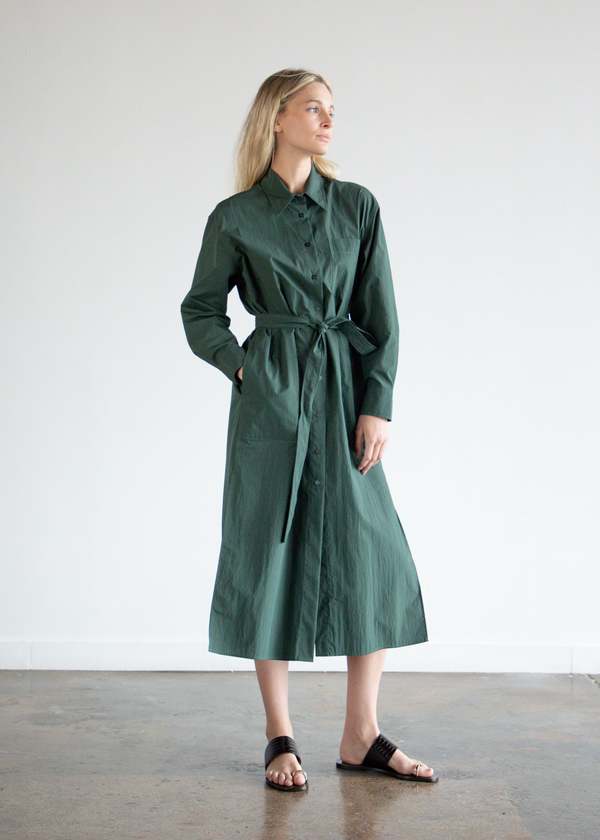 alice and olivia green maxi dress Gabardine Omeo Dress by Isabel Marant Étoile main image 0
