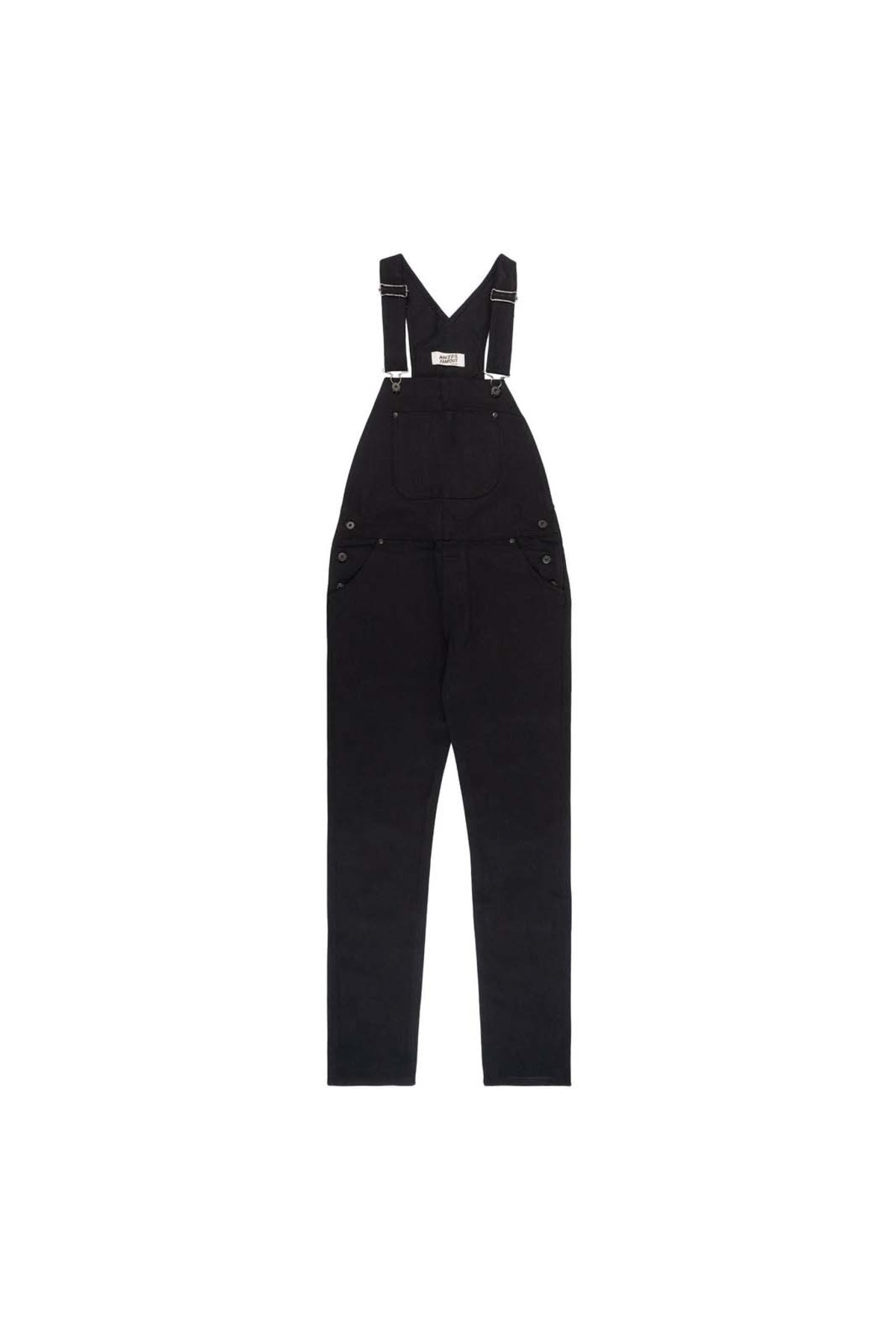 Naked & Famous Weird Guy Overalls Solid Black Selvedge Garmentory