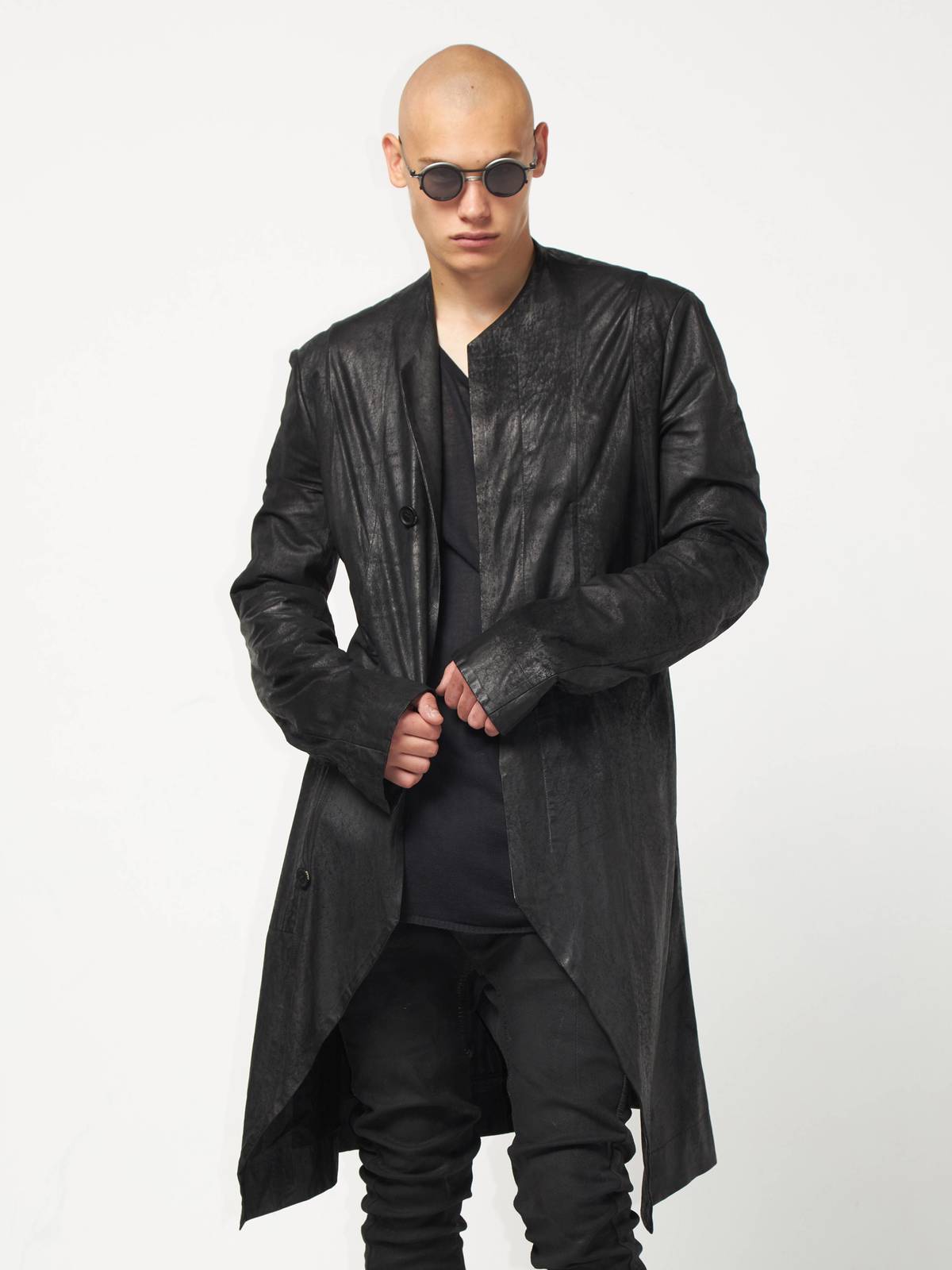 Pre-Loved] Julius M SS16 Sefiroth Elongated Lamb Nubuck Coat