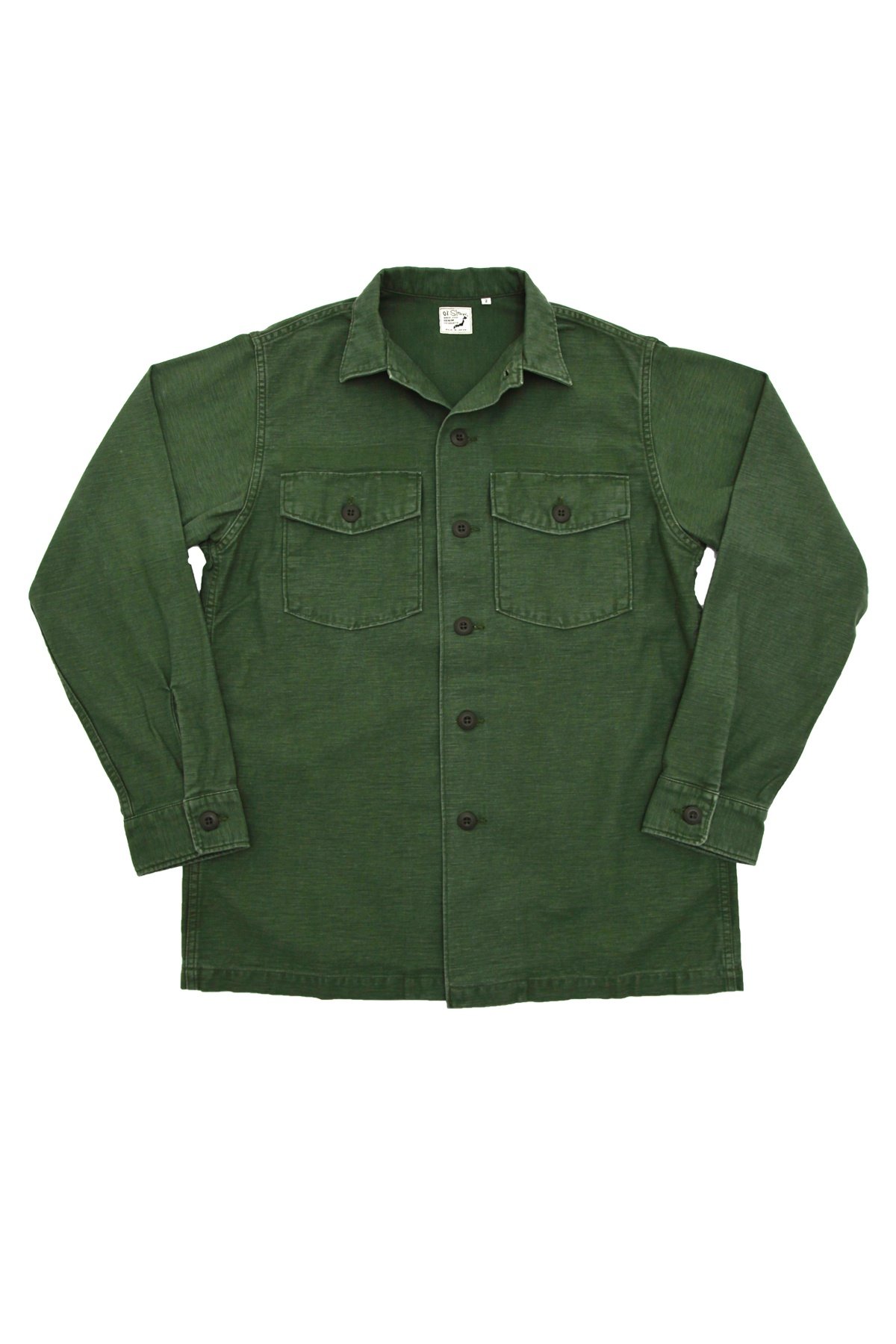 Orslow US Army Shirt Olive Reverse Sateen Garmentory