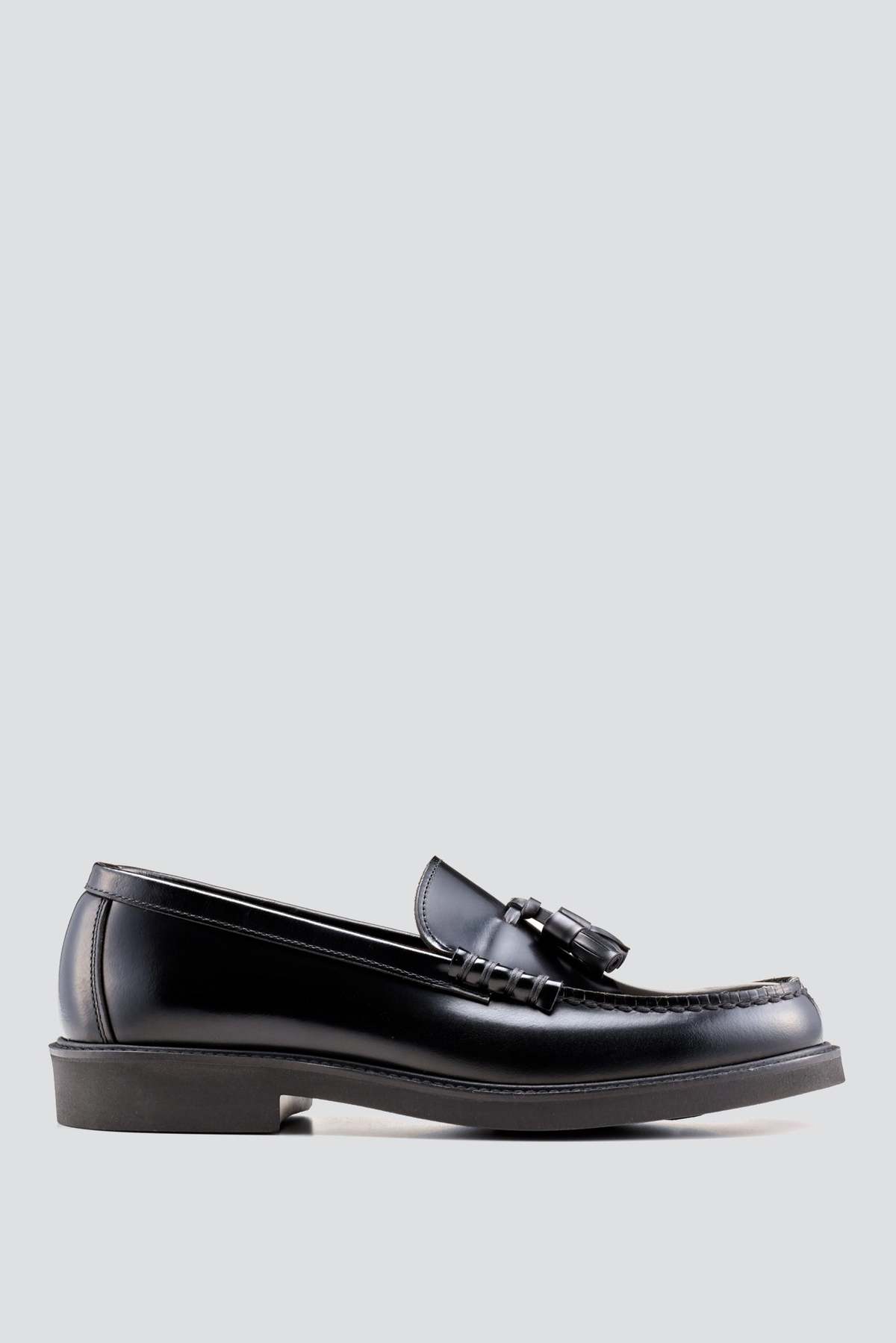 Haruta Leather 907X Tassel Loafer - Black | Garmentory