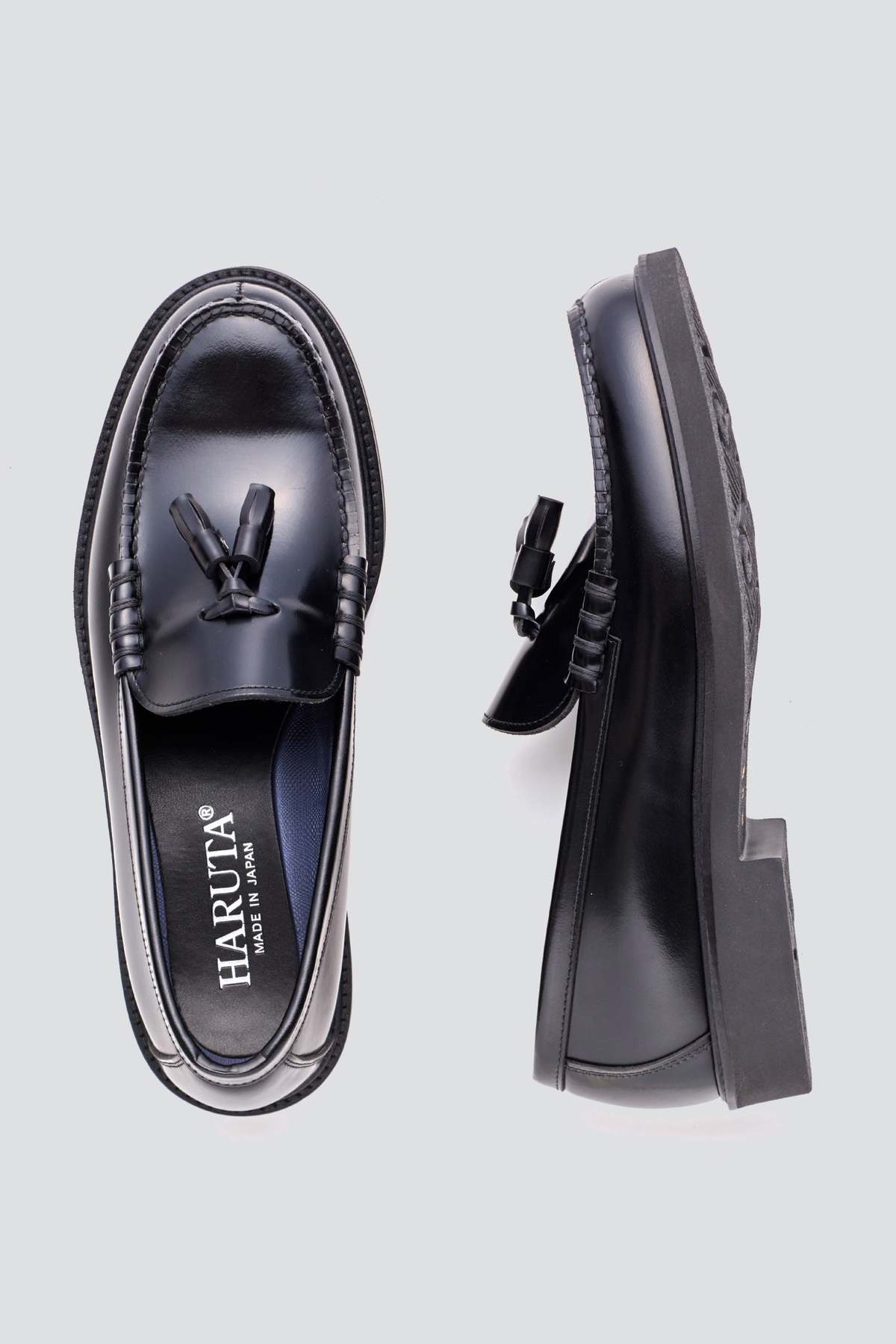 Haruta Leather 907X Tassel Loafer - Black | Garmentory