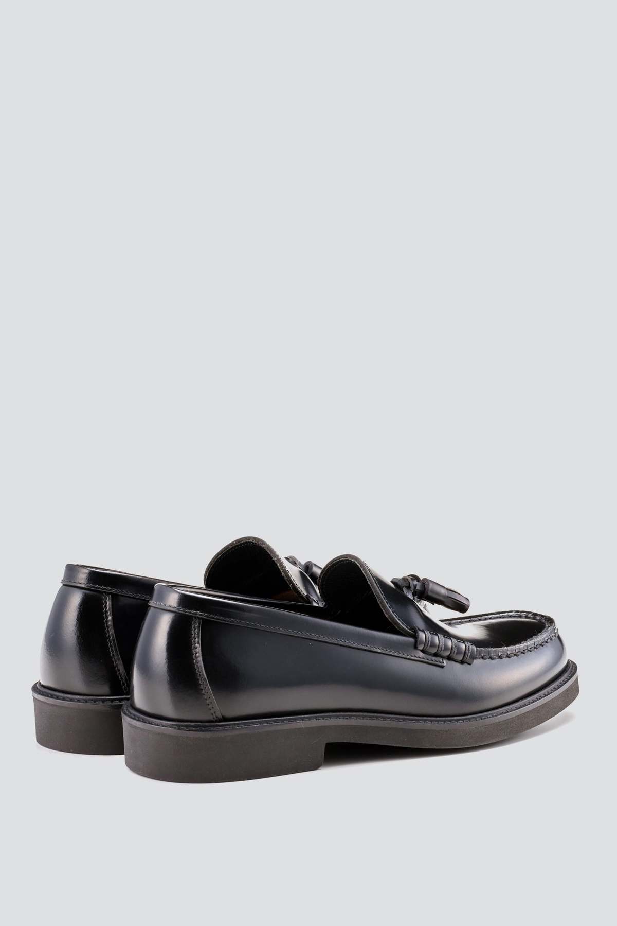 Haruta Leather 907X Tassel Loafer - Black | Garmentory