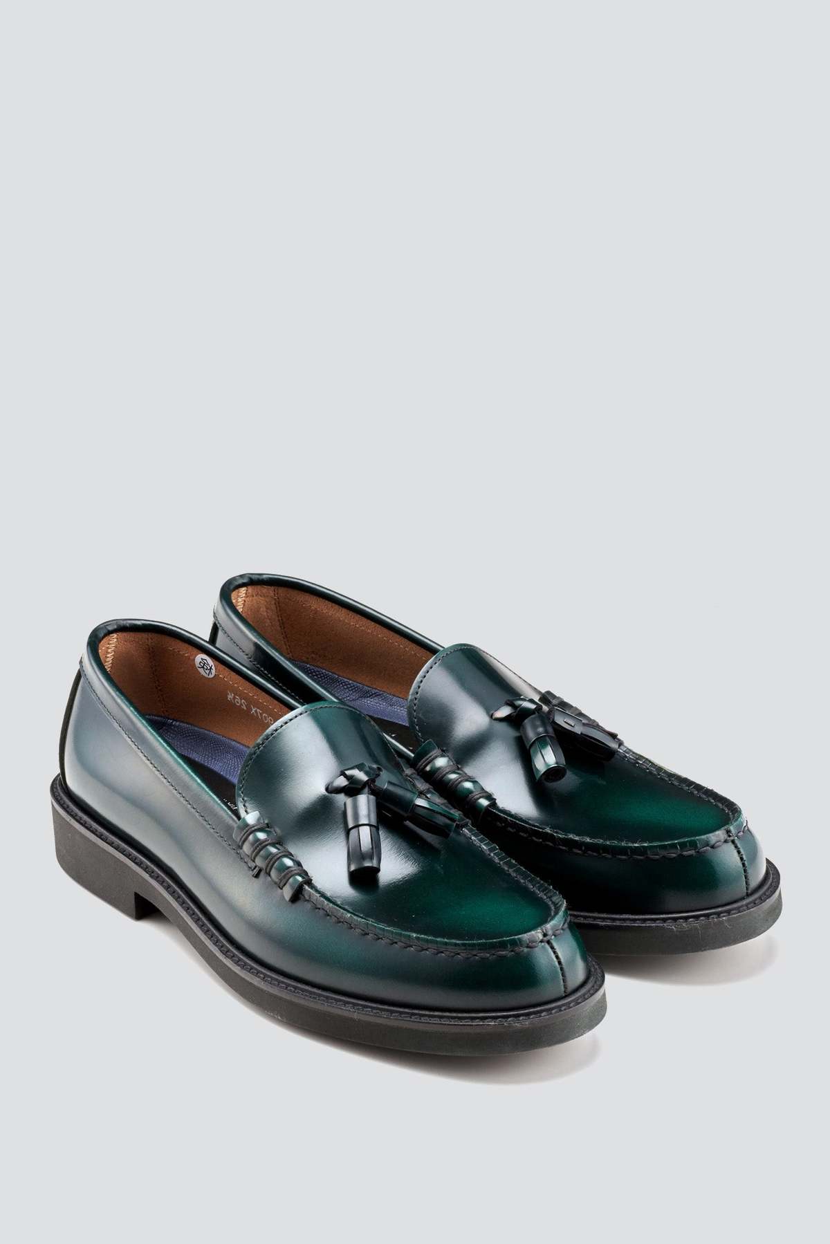 Haruta Leather 907X Tassel Loafer - Green - Image 2 of 3