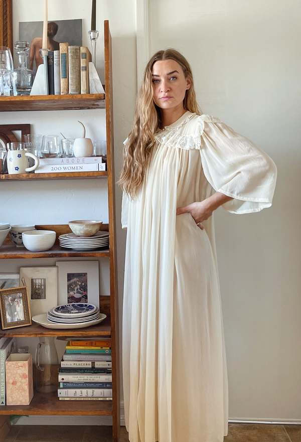 sachin and babi light blue dress Romantic 2007 Valentino Ivory Silk Chiffon & Lace One Shoulder Bias Cu –  Shrimpton Couture